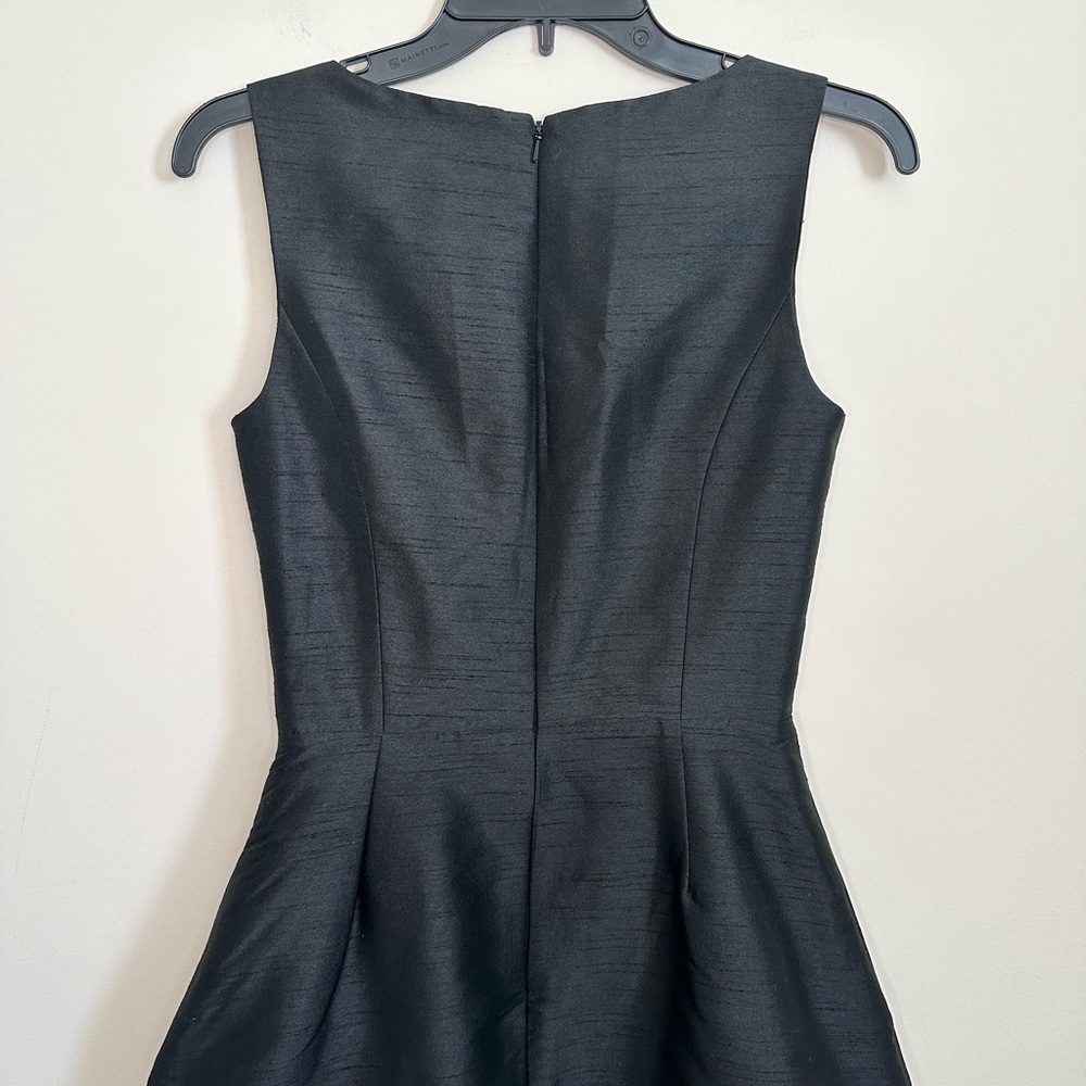 Alfred Sung Black Dupioni Cocktail Dress Size 4 Style D586 - Picture 7 of 12